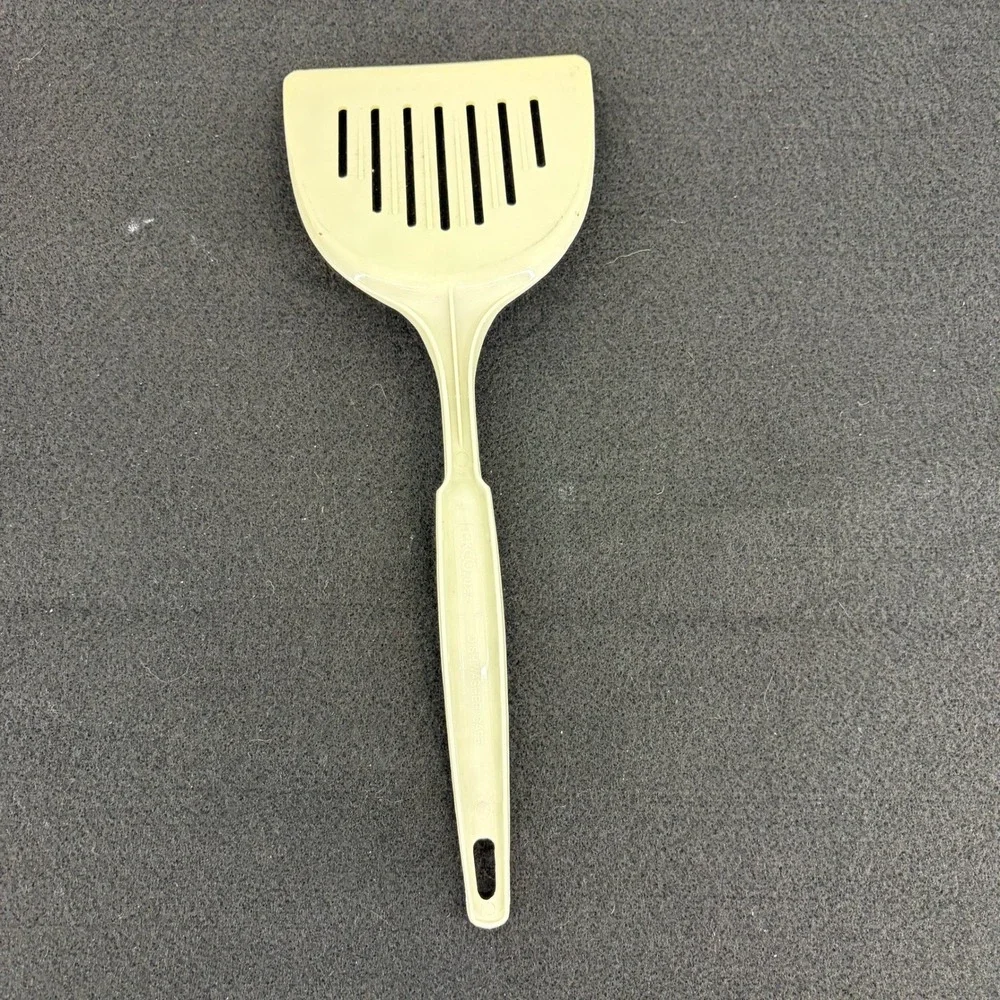 VTG‎ Nylon EKCO USA 7 Slotted Spatula Turner Kitchen Utensil White 4in Wide